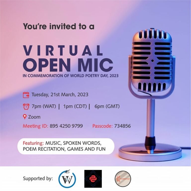 Witty Writers' World - Virtual Open Mic